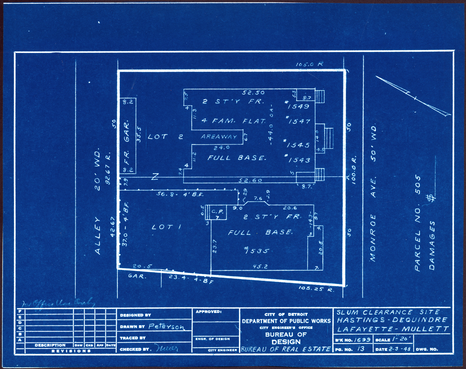 Plot plan for property on Monroe