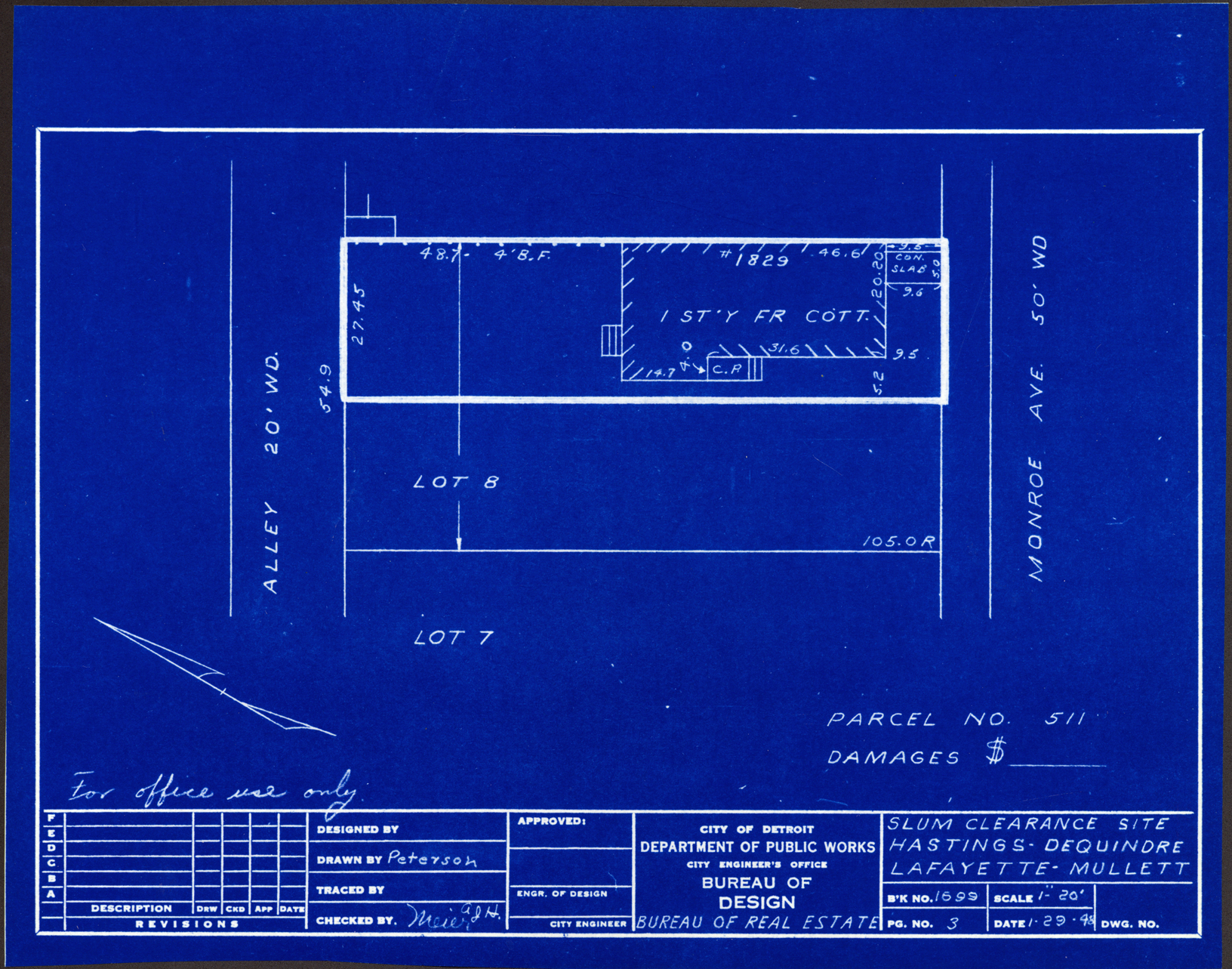 Plot plan for property on Monroe