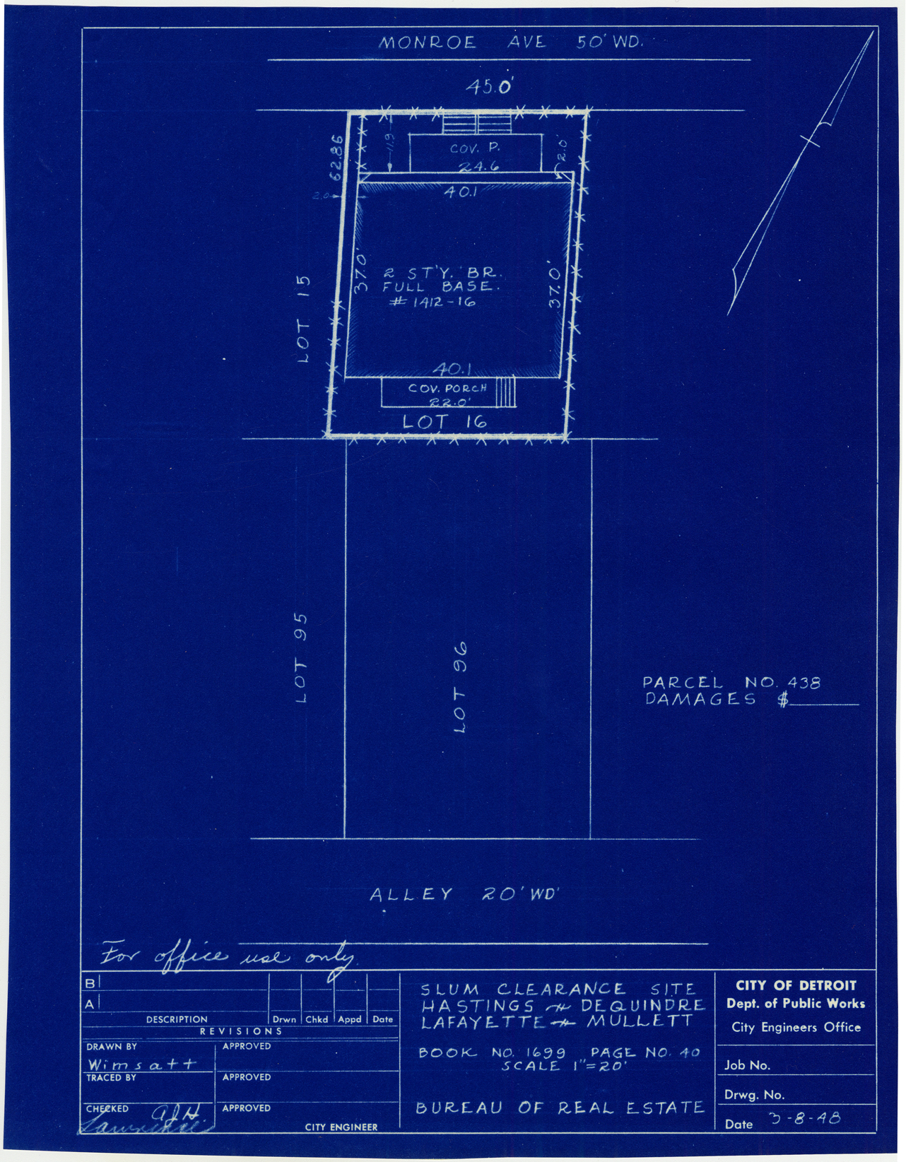 Plot plan for property on Monroe