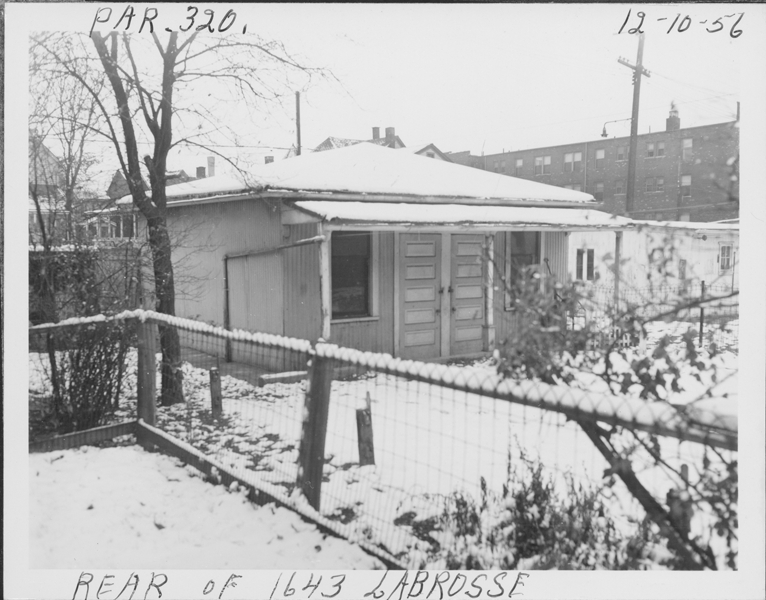 Garage at rear of 1643 Labrosse