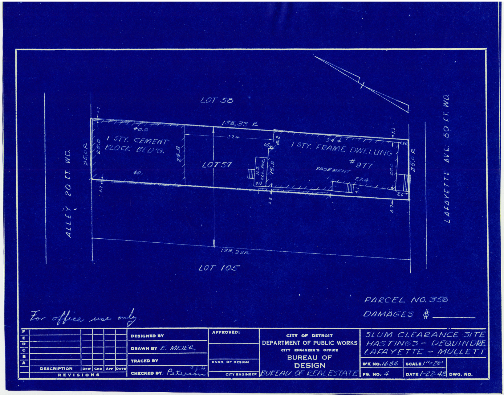 Plot plan for property on Lafayette