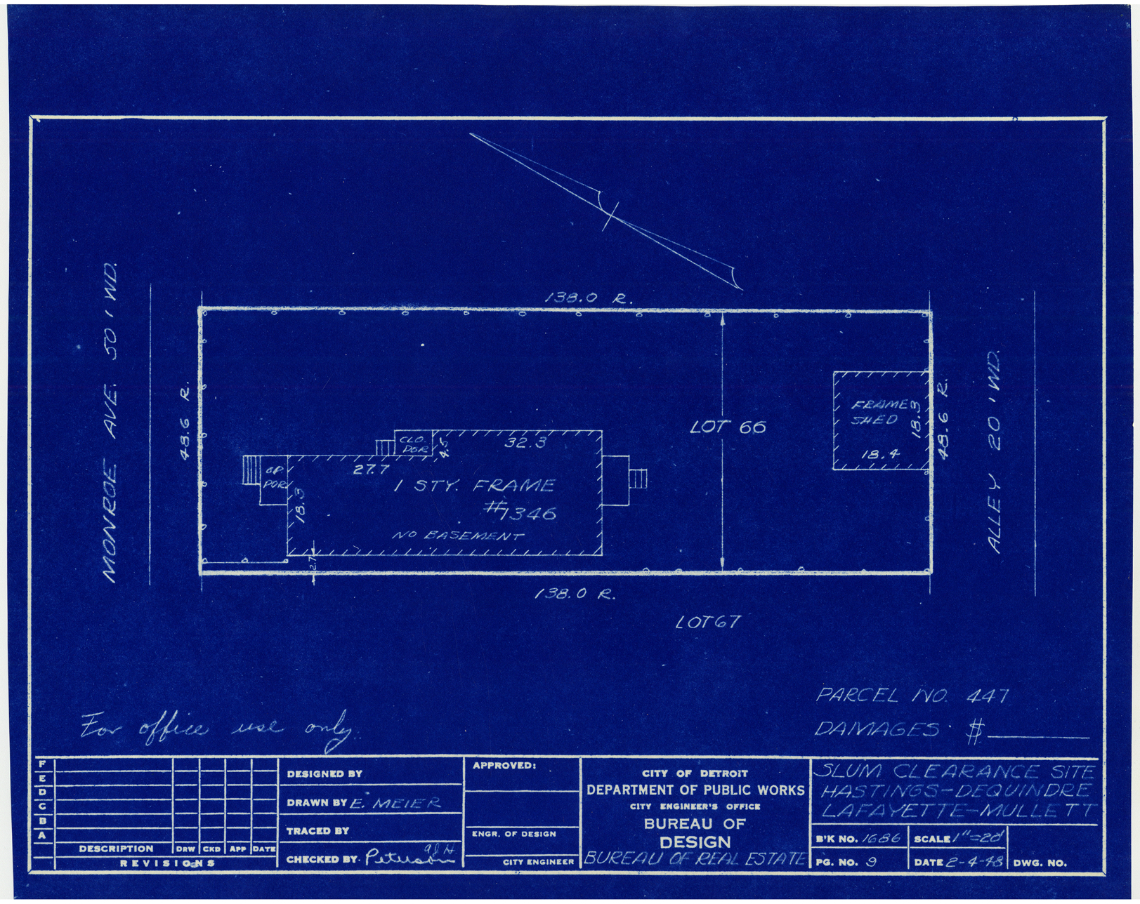 Plot plan for property on Monroe