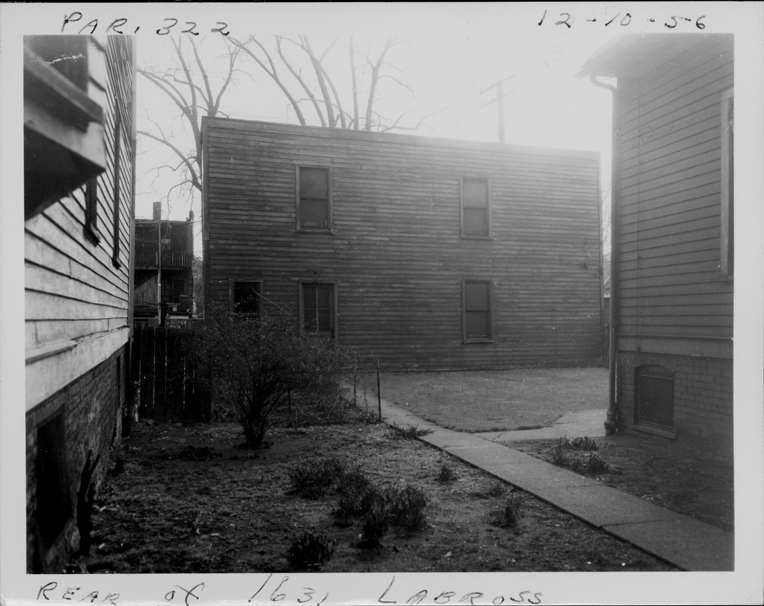 Garage at rear of 1631 Labrosse