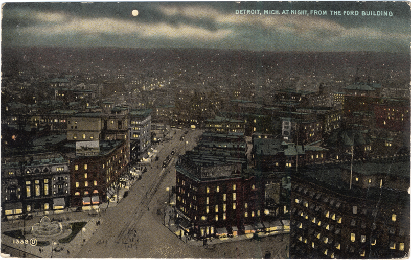 View of Detroit at night