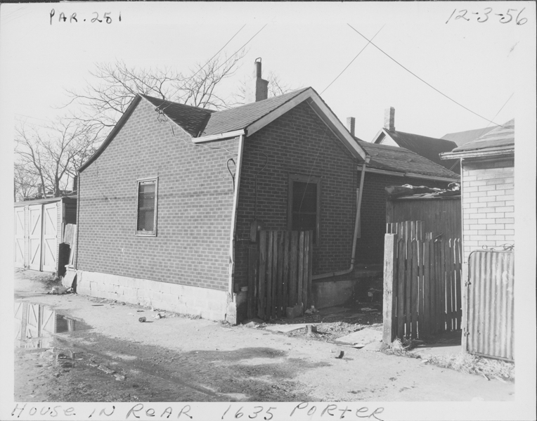 House at rear of 1635 Porter