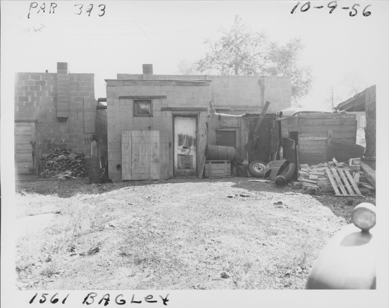 Building at rear of Manuel's Garage at 1561 Bagley