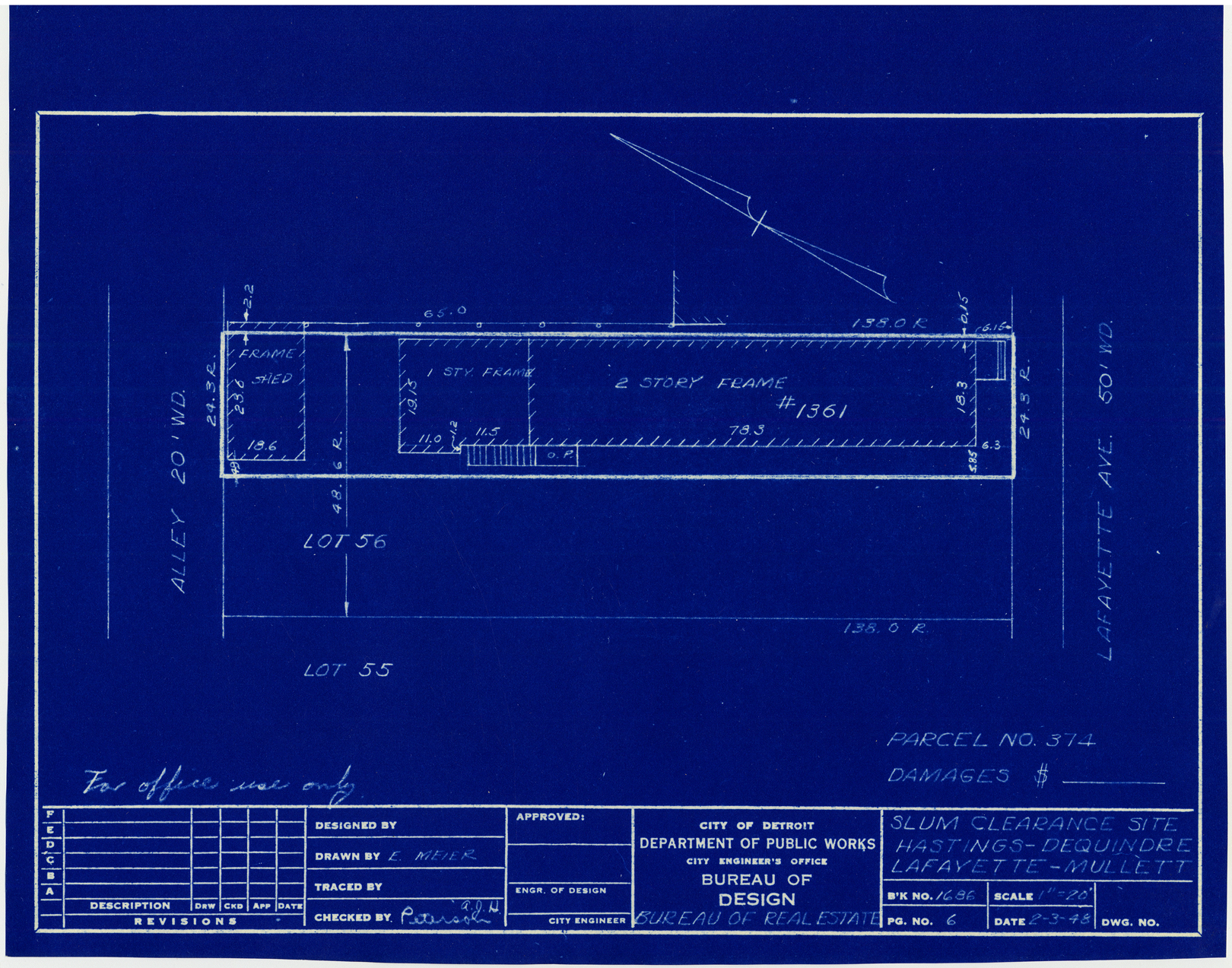 Plot plan for property on Lafayette