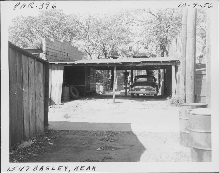 Carport at rear of 1547 Bagley