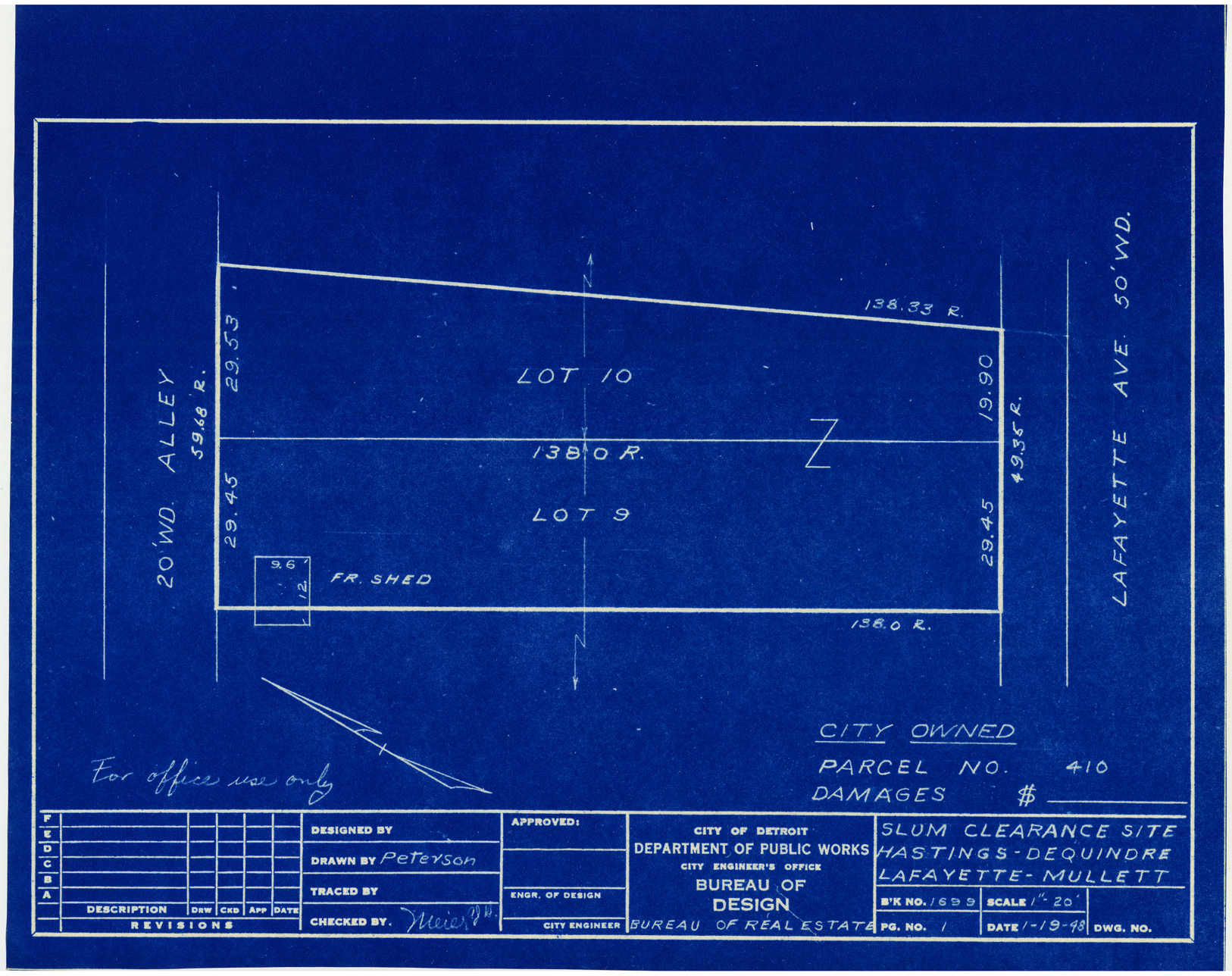 Plot plan for property on Lafayette