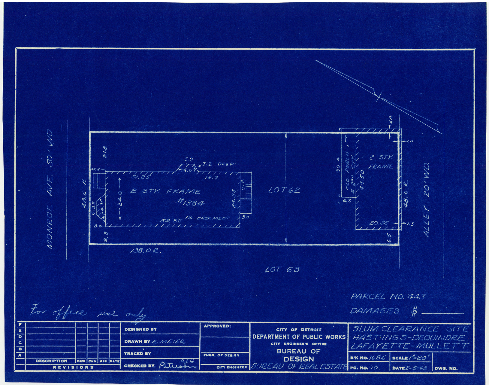 Plot plan for property on Monroe