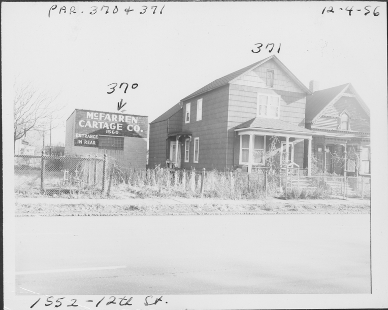 McFarren Cartage Co. at 1560 12th Street and house at 1552 12th Street