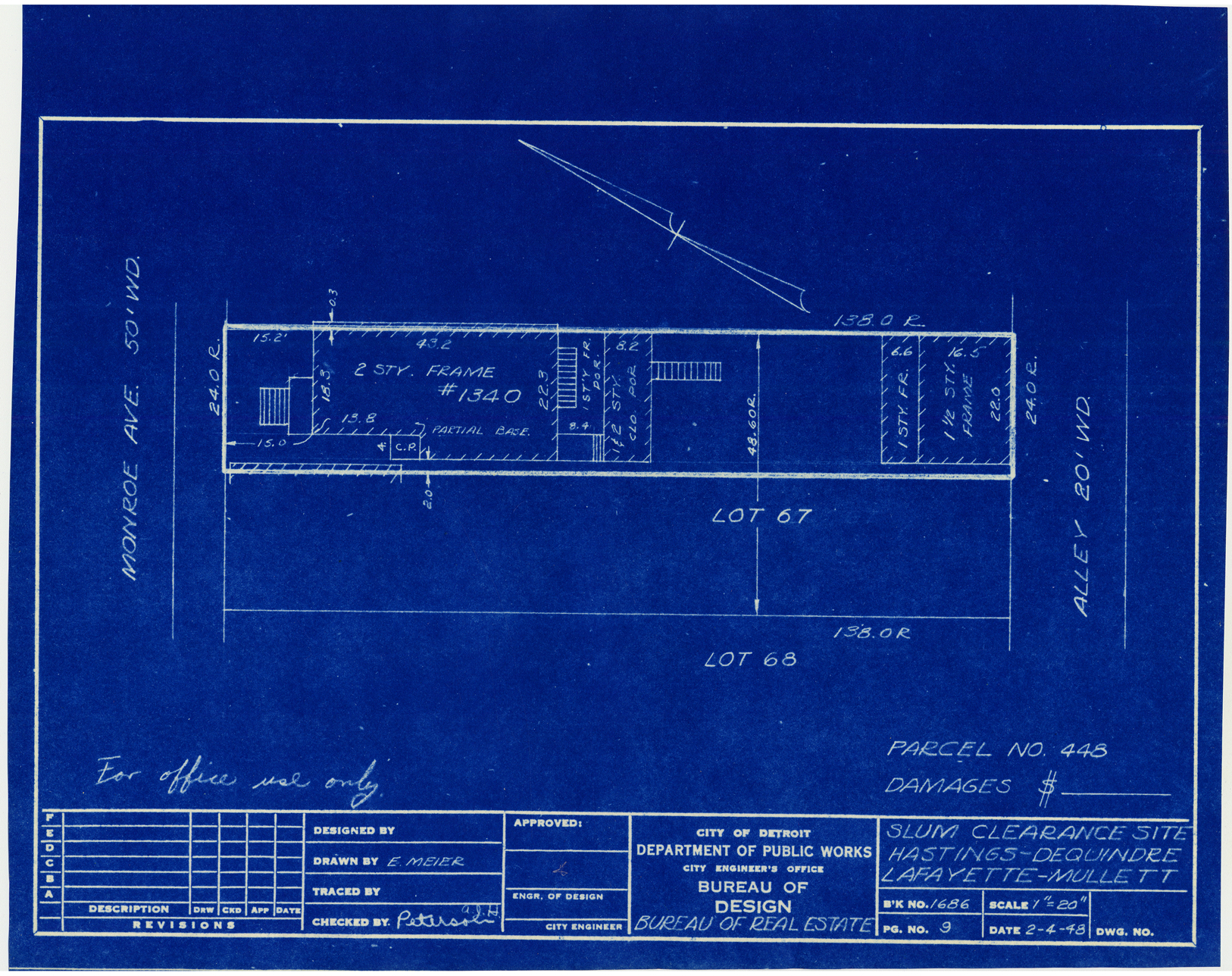 Plot plan for property on Monroe