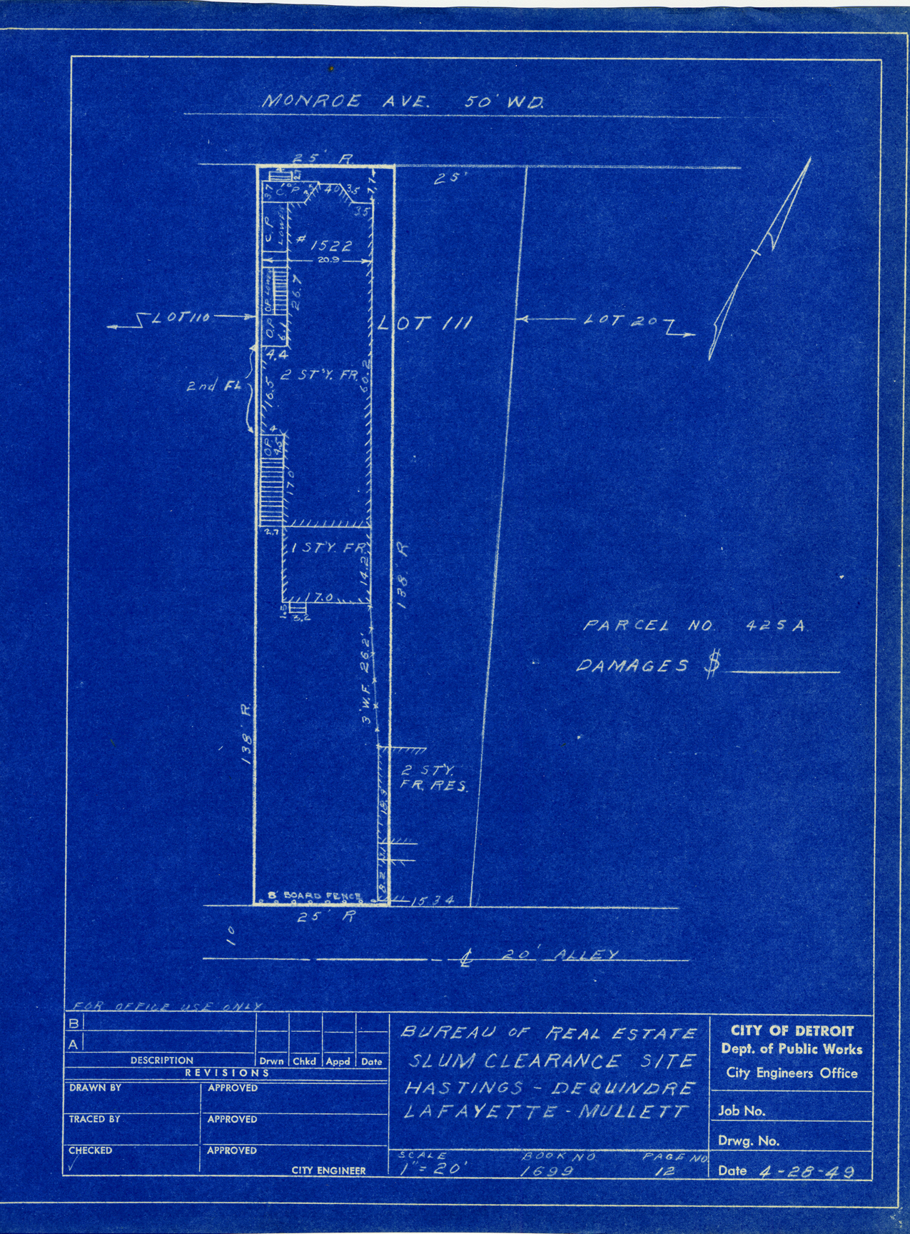 Plot plan for property on Monroe