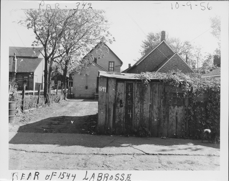 Shed or garage at rear of 1544 Labrosse