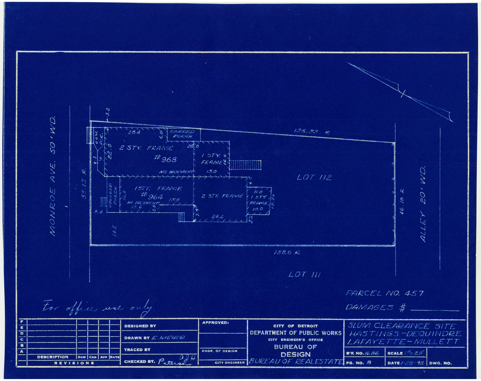 Plot plan for property on Monroe