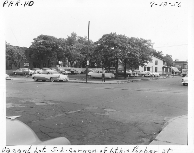 Vacant lot at southeast corner of 6th Street and Porter