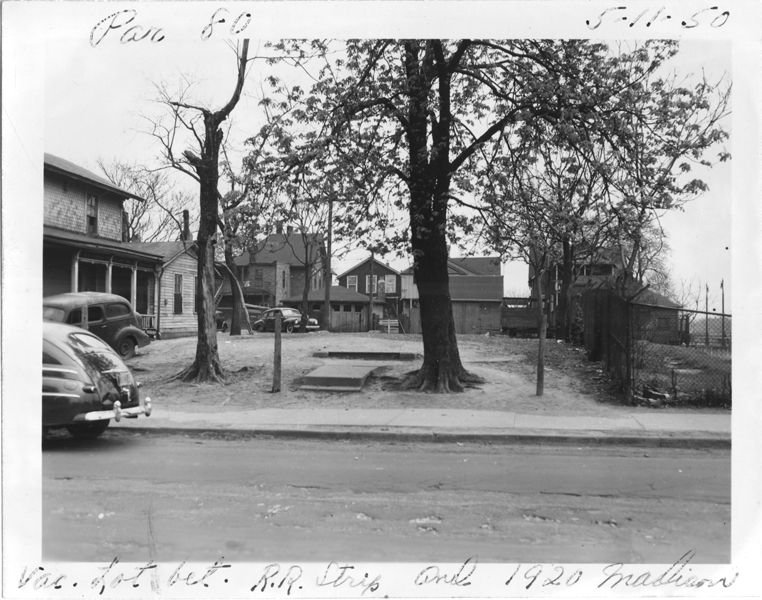 Vacant lot between railroad strip and 1920 Madison