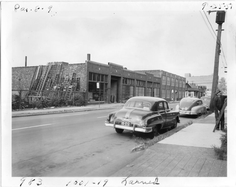 Commercial buildings at 983 and 1000-1019 E. Larned