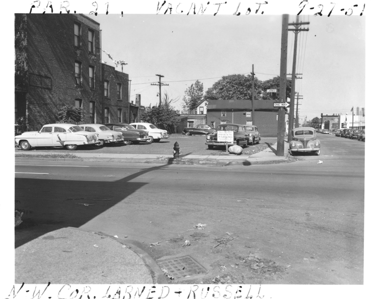 Vacant lot on corner of Larned and Russell