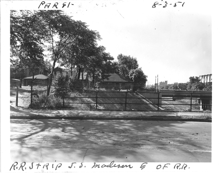 Railroad embankment south of Madison, east of railroad