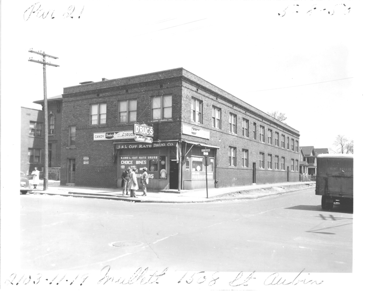 Commercial building at 2103-2111-2119 Mullett and 1508 St. Aubin