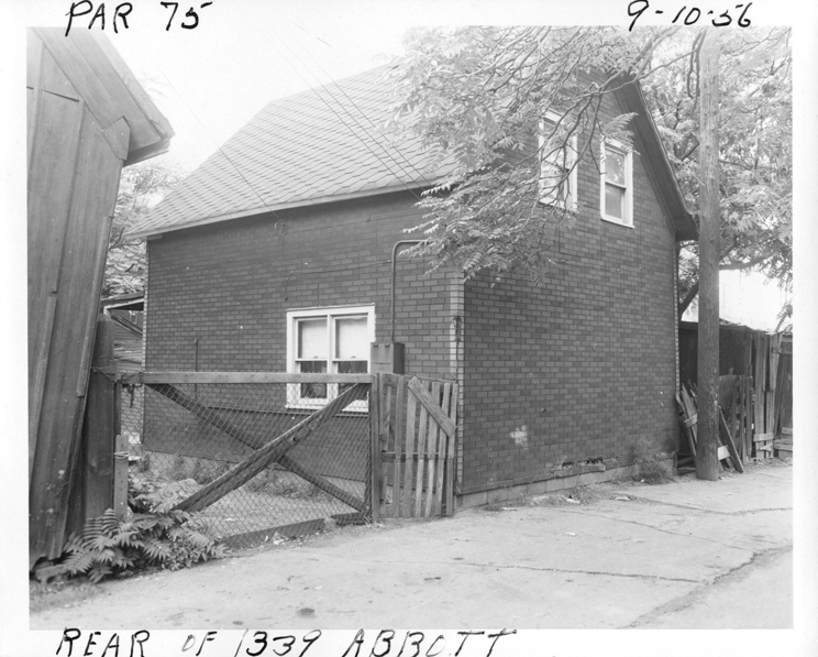 House at rear of 1339 Abbott