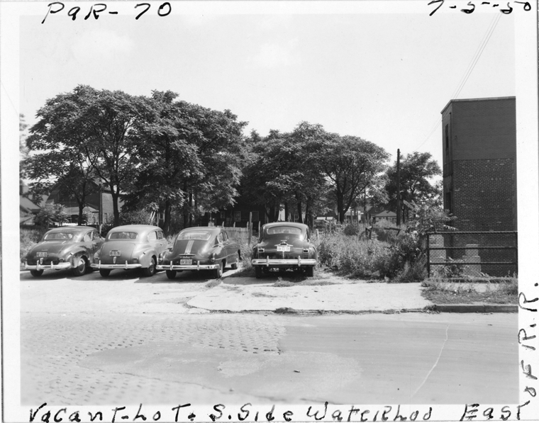 Vacant lot on the south side of Waterloo, east of railroad