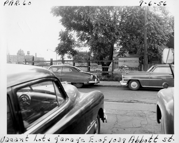 Vacant lot and garage east of 1039 Abbott