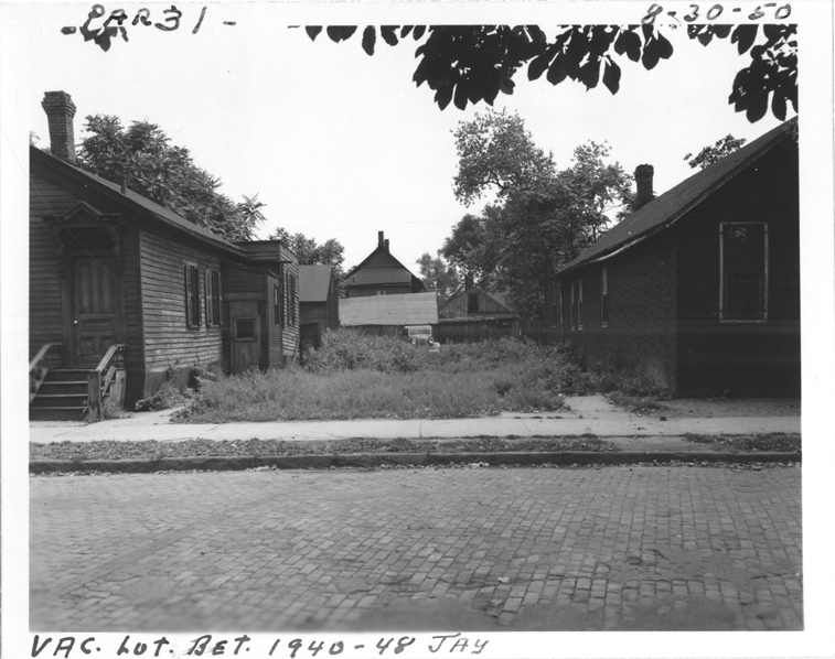 Vacant lot between 1940 and 1948 Jay