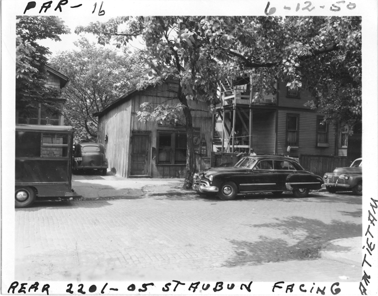 Building at rear of 2201-2205 St. Aubin