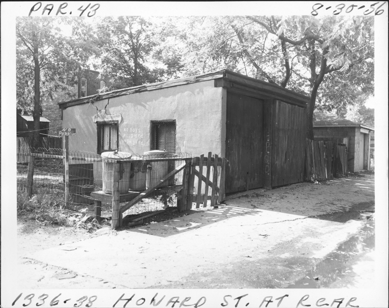 Garage at 1336-1338 Howard