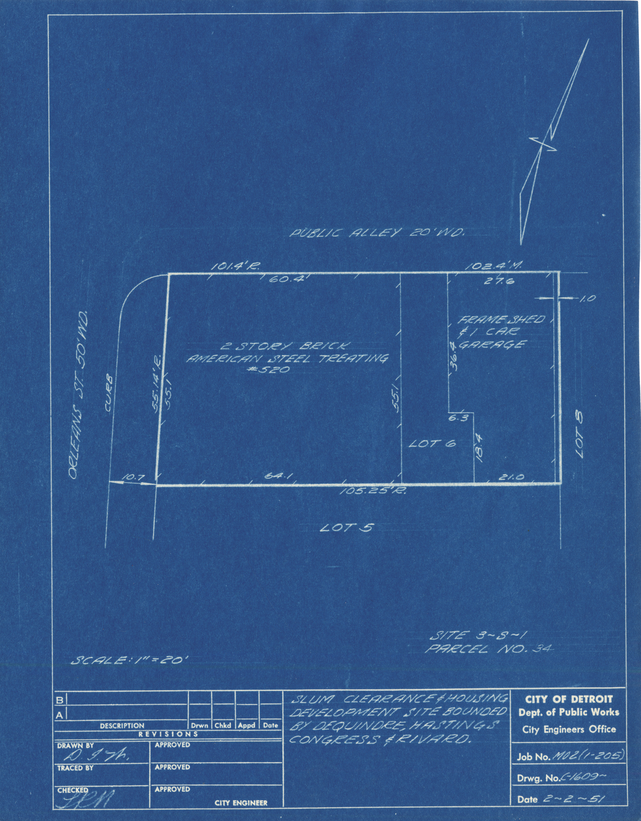 Plot plan for property on Orleans