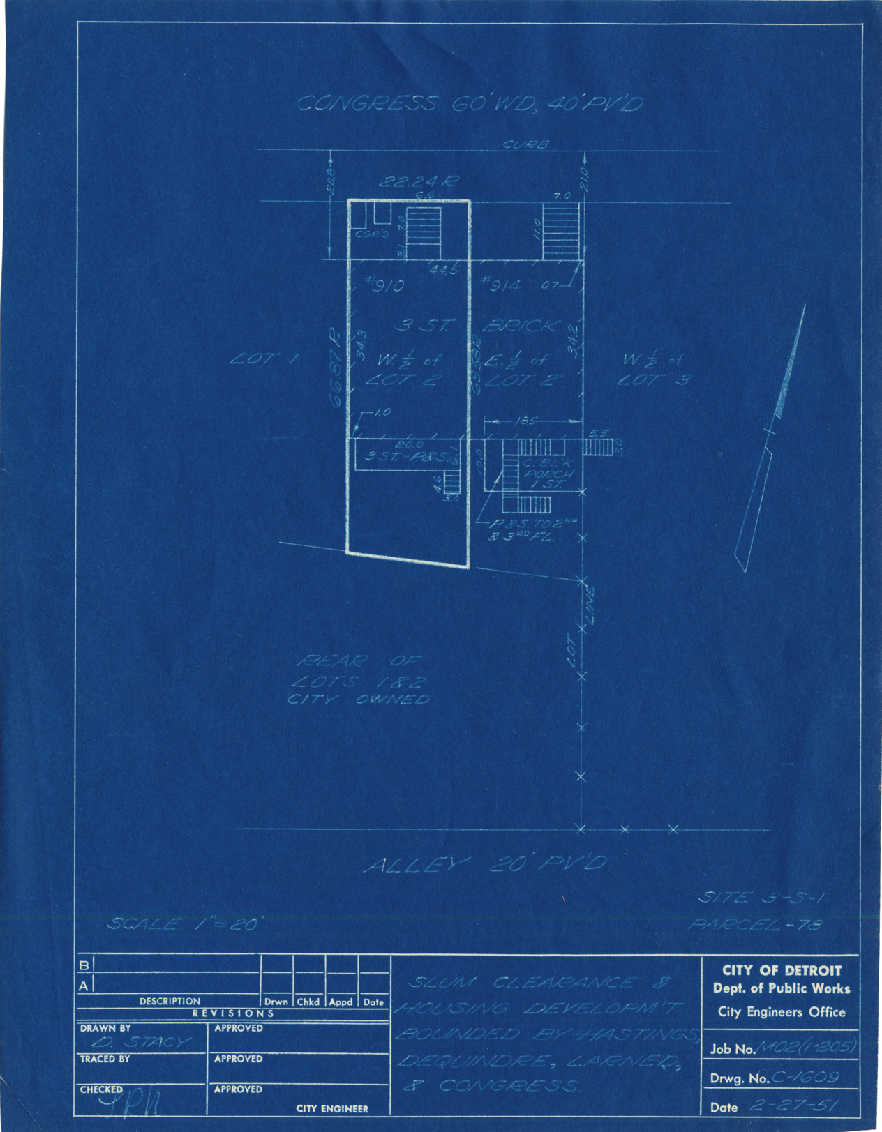 Plot plan for property on Congress