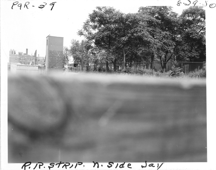 Railroad strip on the north side of Jay