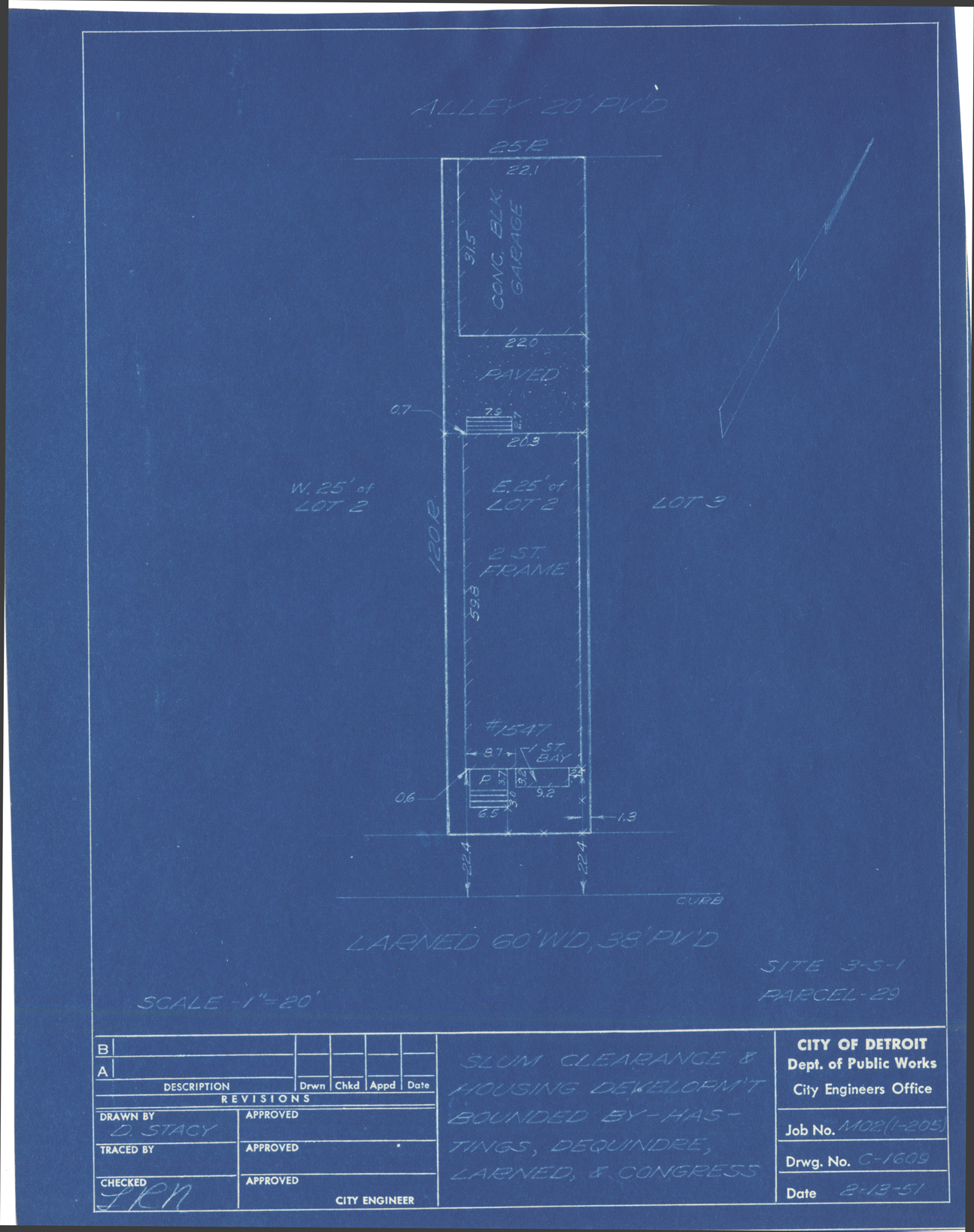 Plot plan for property on Larned