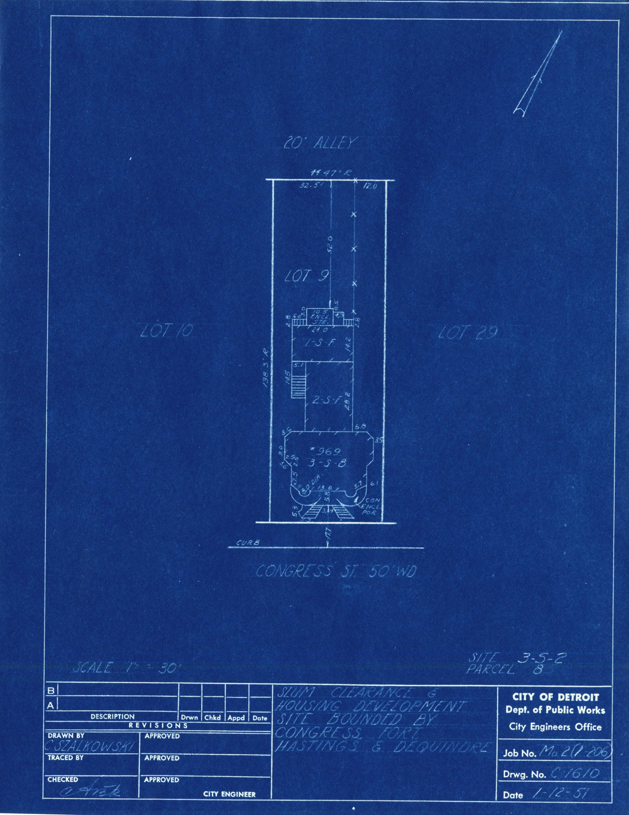 Plot plan for property on Congress