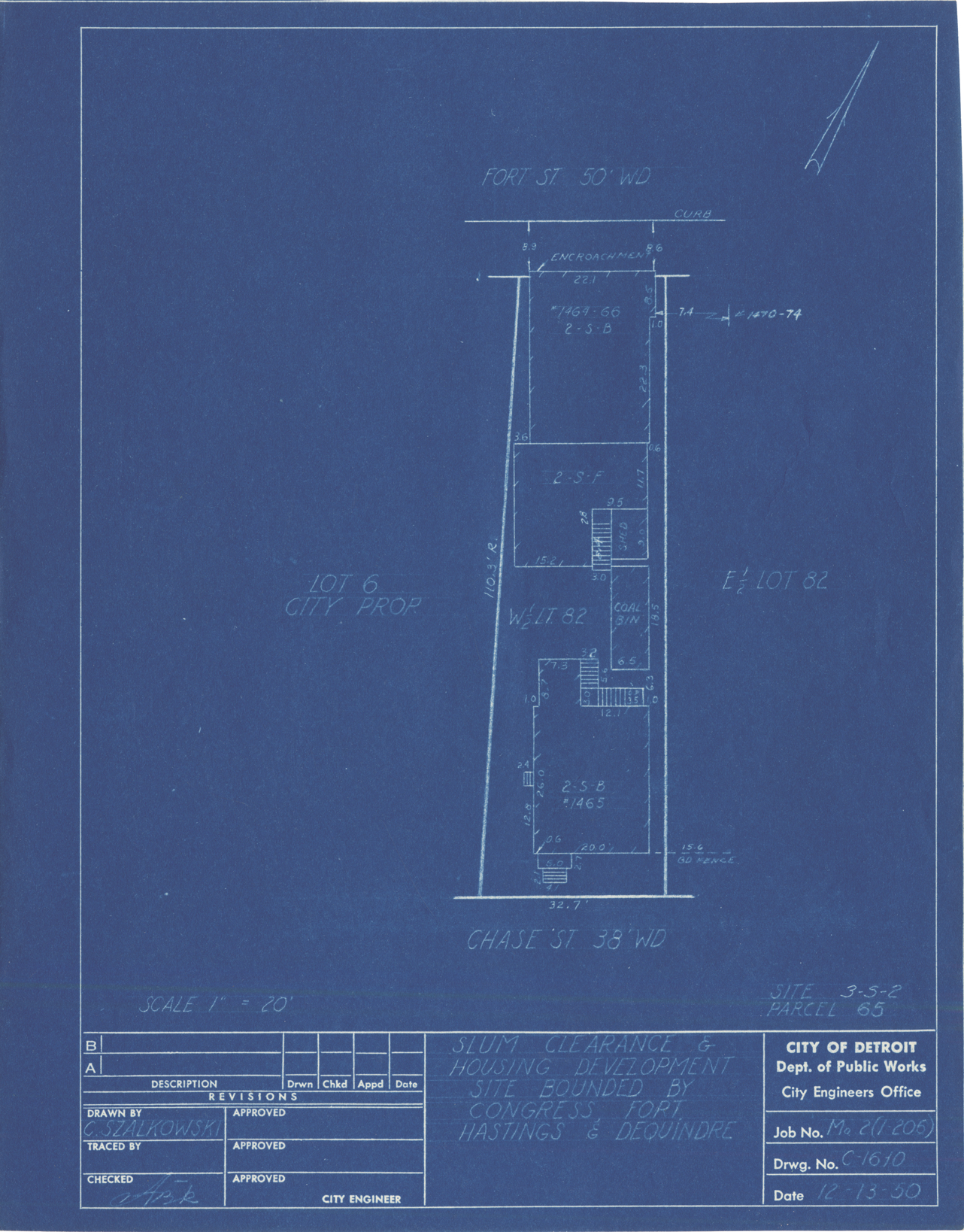 Plot plan for property on Fort