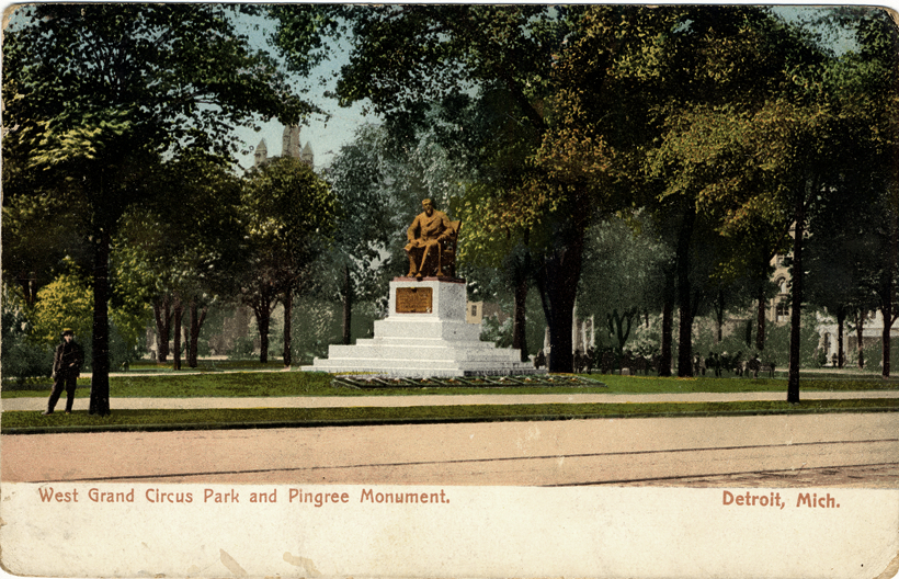 Pingree monument at Grand Circus Park
