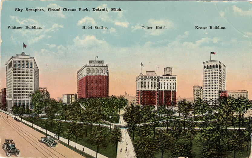 Skyscrapers and Grand Circus Park