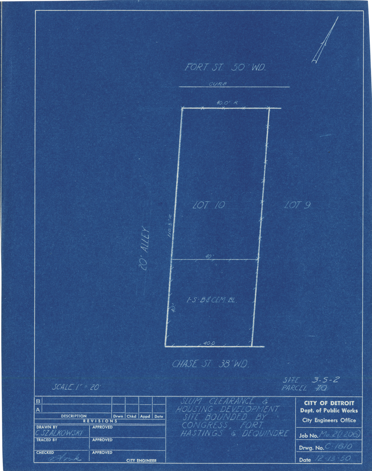 Plot plan for property on Fort