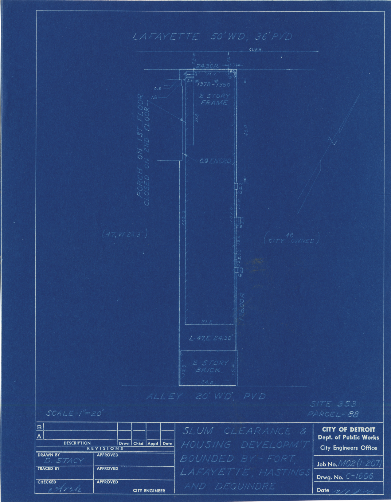 Plot plan for property on Lafayette