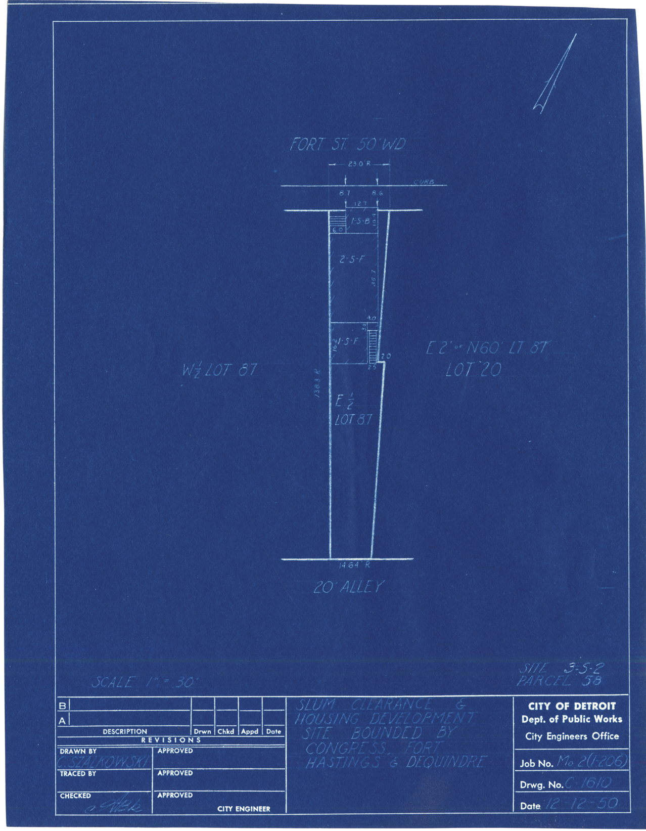 Plot plan for property on Fort