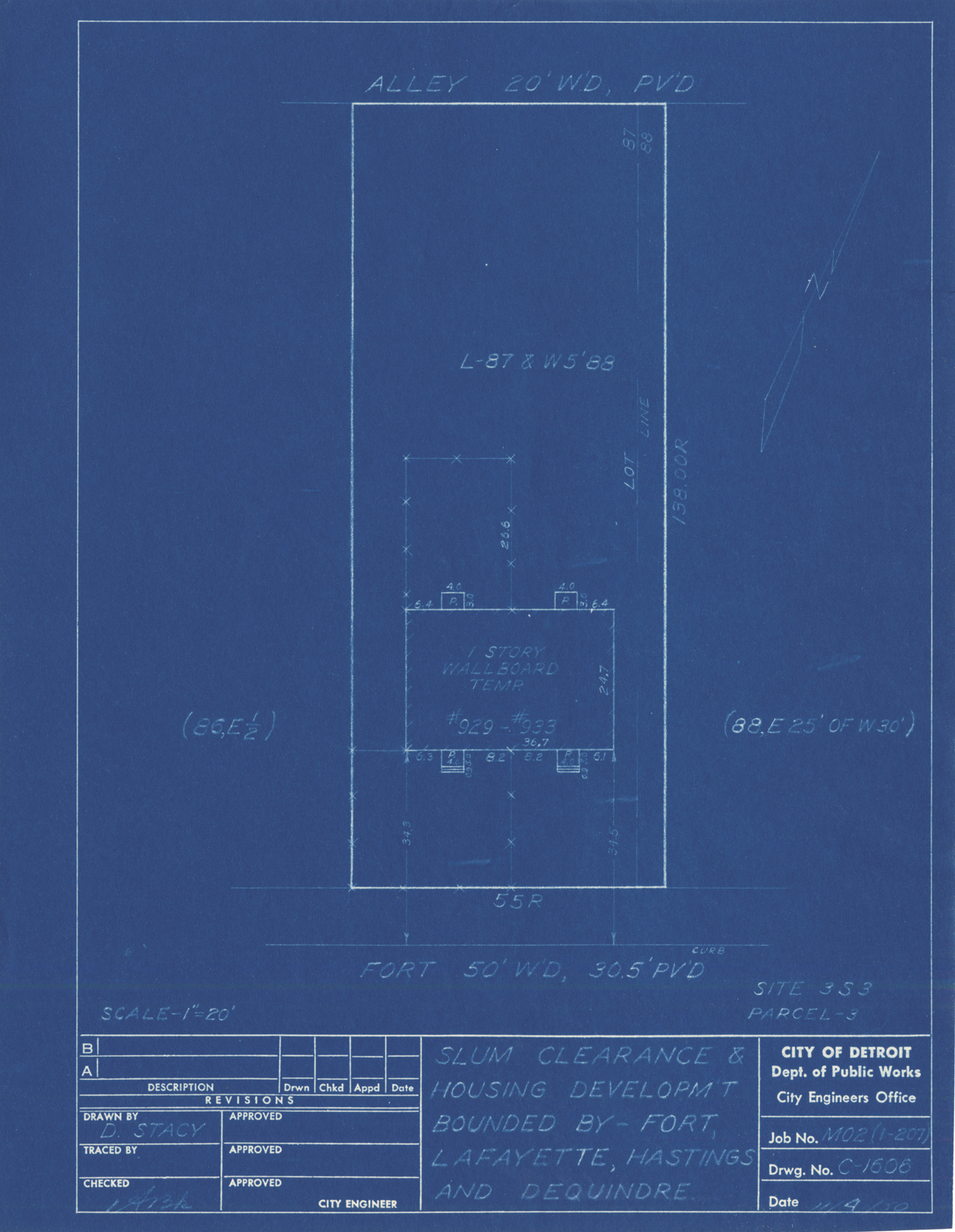 Plot plan for property on Fort