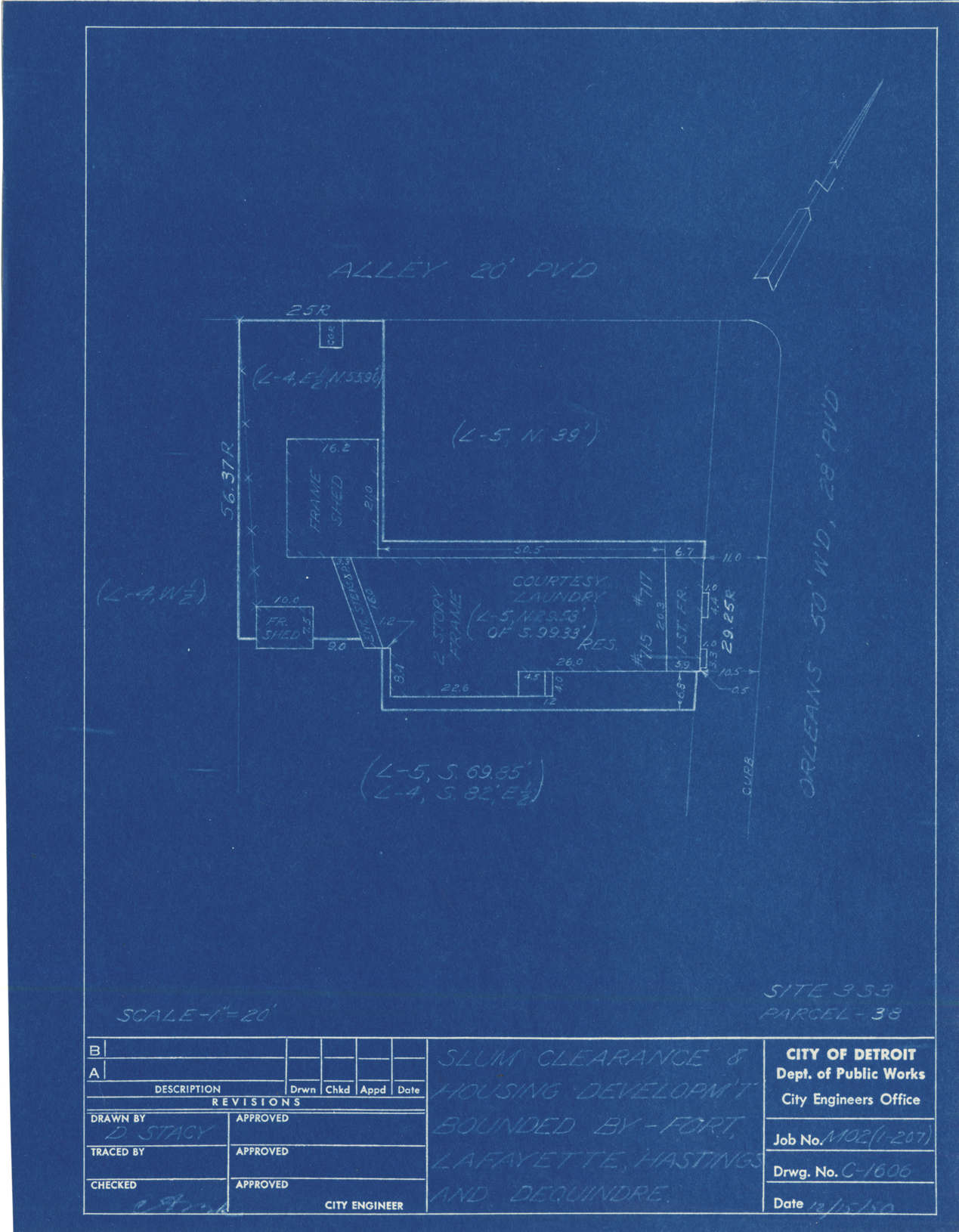 Plot plan for property on Orleans