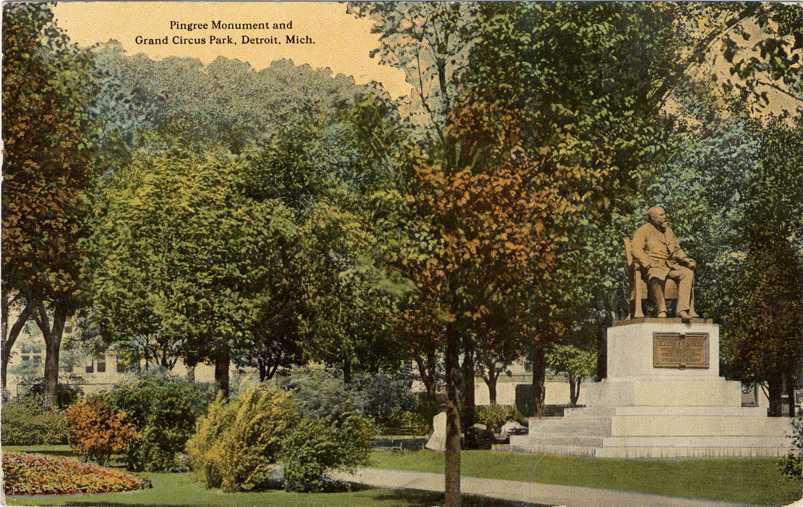 Pingree monument at Grand Circus Park