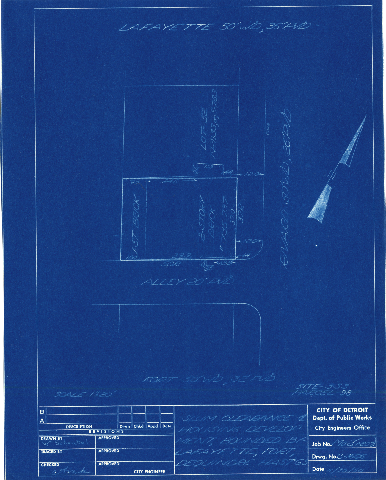 Plot plan for property on Rivard