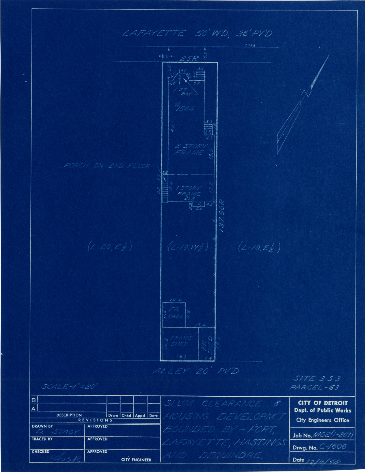 Plot plan for property on Lafayette