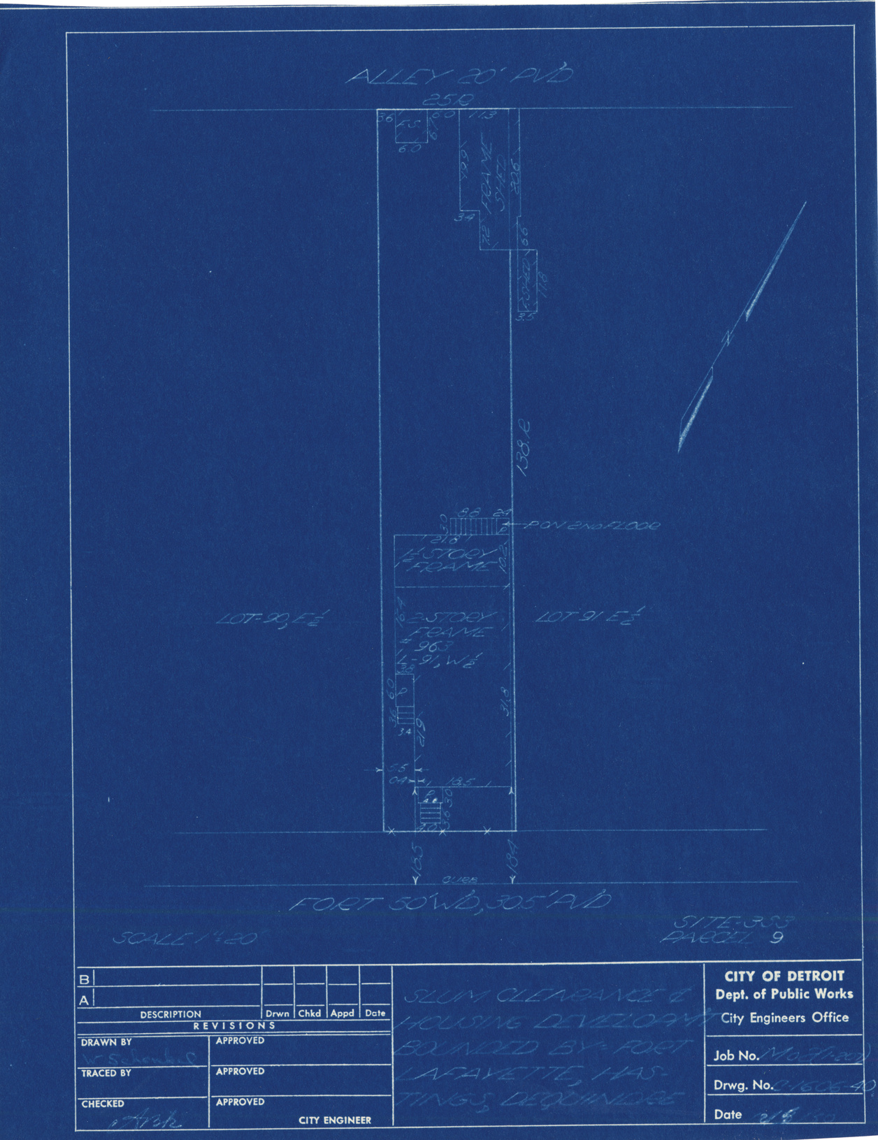 Plot plan for property on Fort