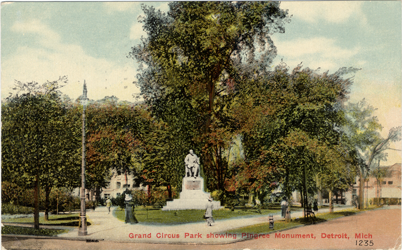 Pingree monument at Grand Circus Park