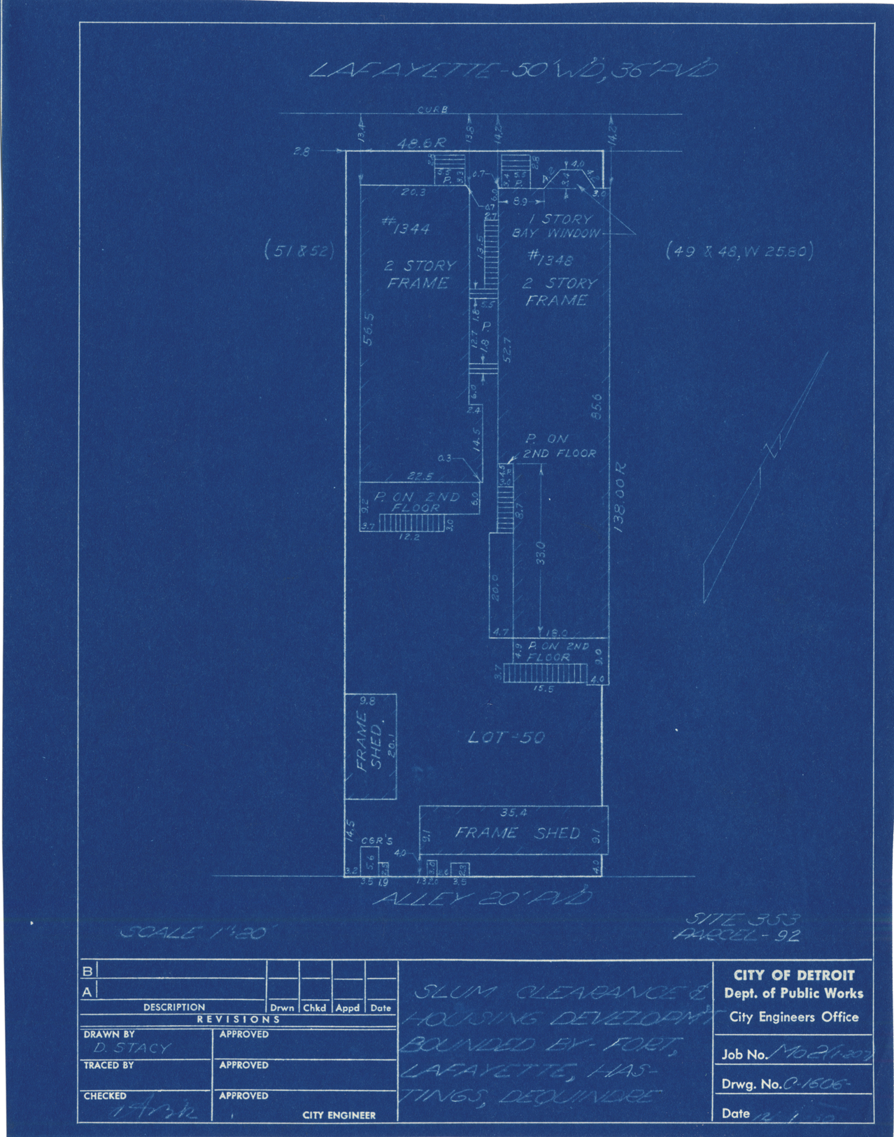 Plot plan for property on Lafayette